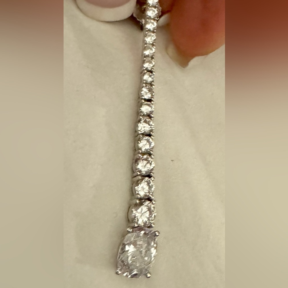 Latelita Hollywood Drop Linear Simulated Diamond Earrings - NWOT